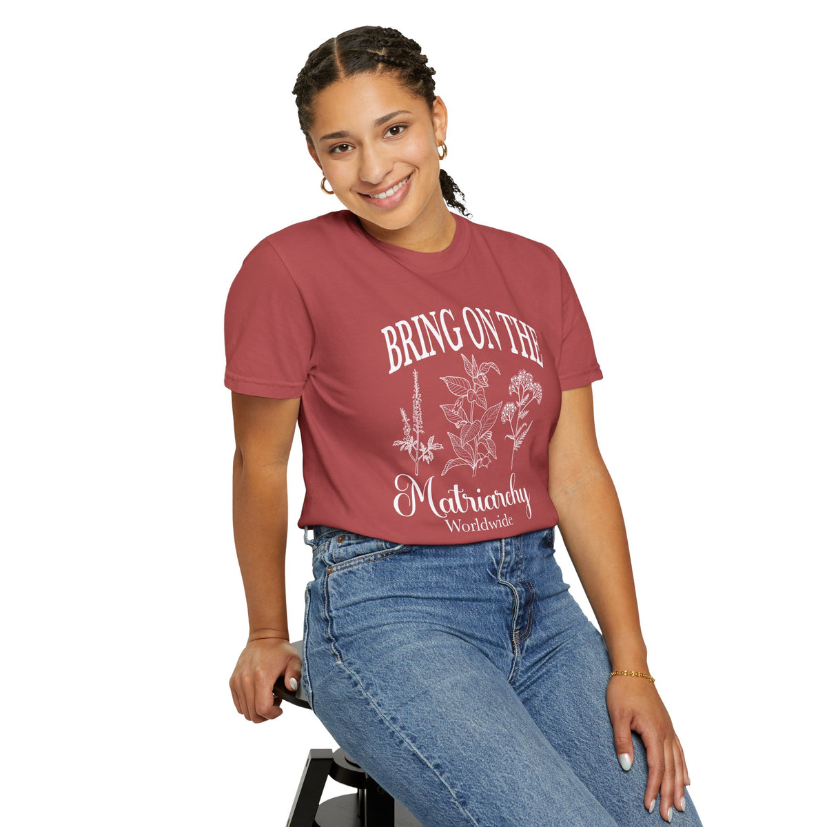 Bring On The Matriarchy T-shirt Feminist Floral Graphic Tee