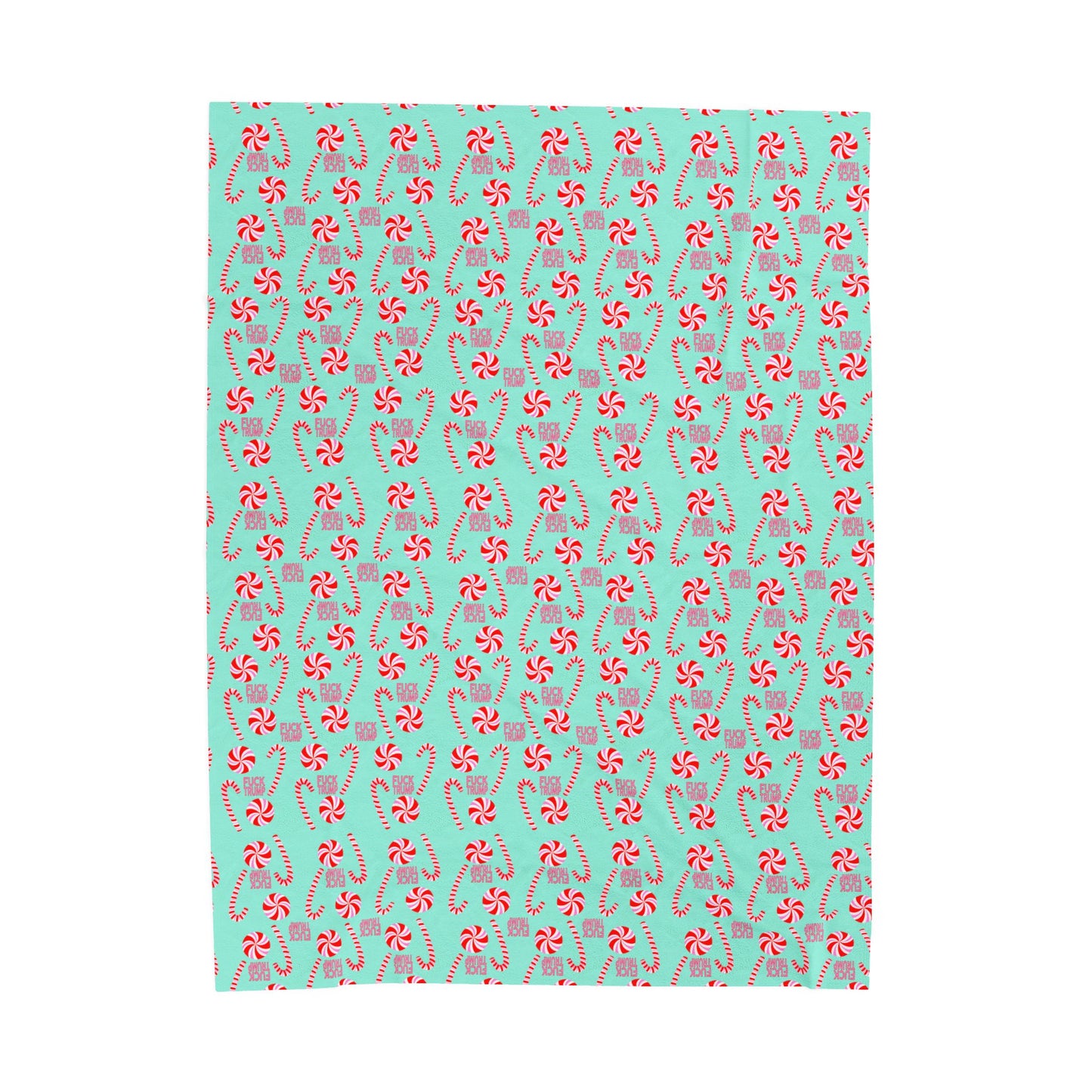 Slightly Subtle Peppermint Velveteen Plush Blanket