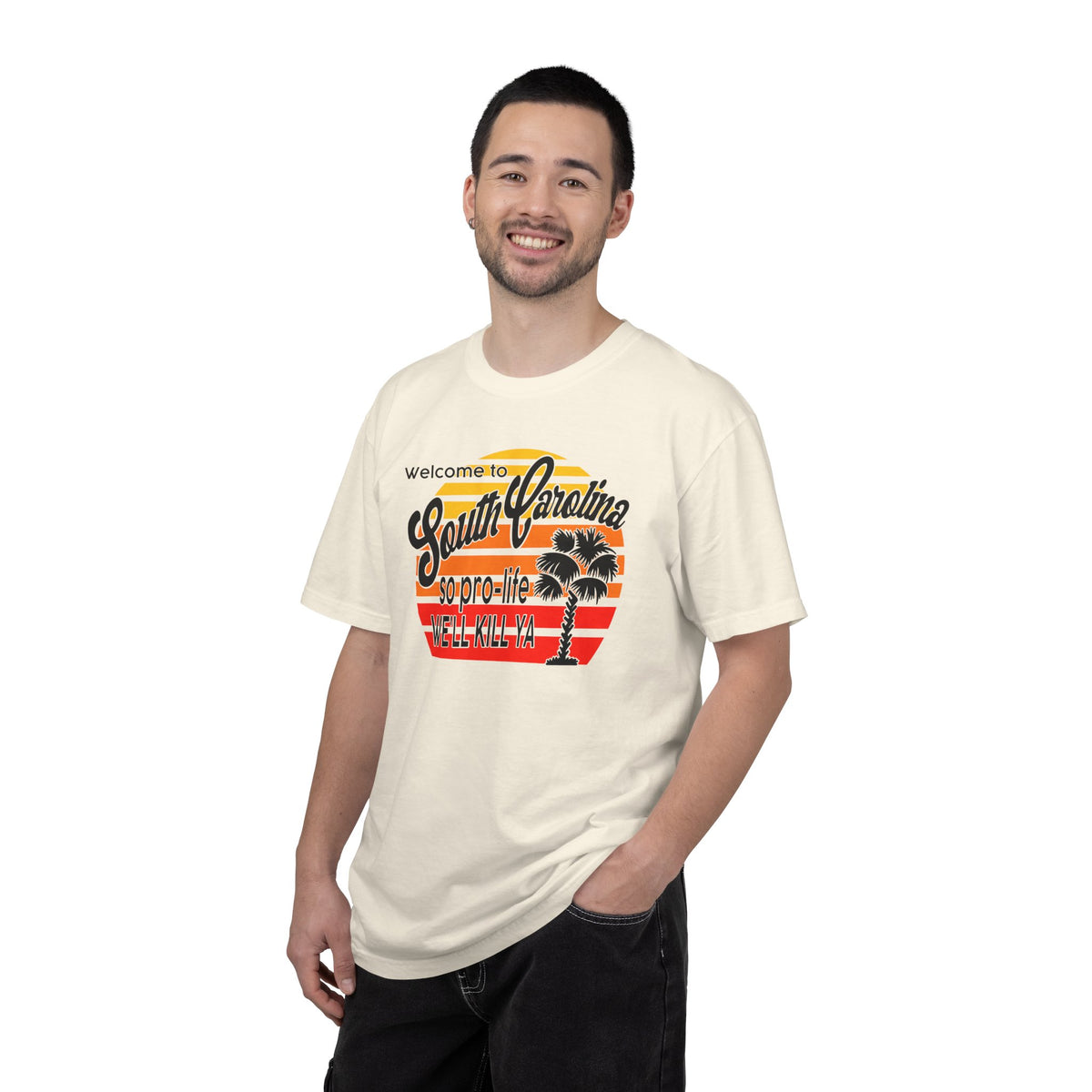 South Carolina Political Dark Humor Abortion Sunset T-Shirt Welcome to South Carolina Graphic Tee