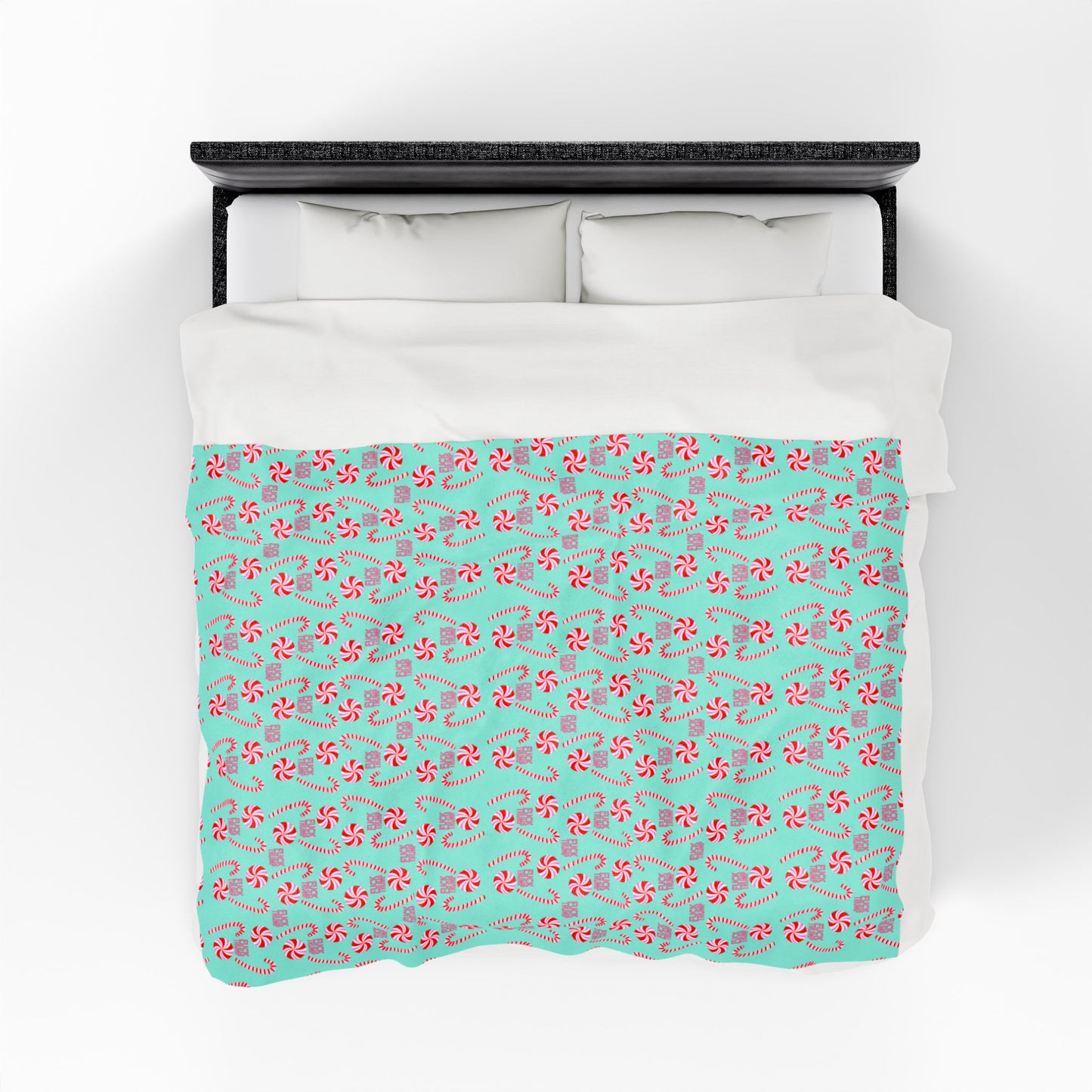 Slightly Subtle Peppermint Velveteen Plush Blanket