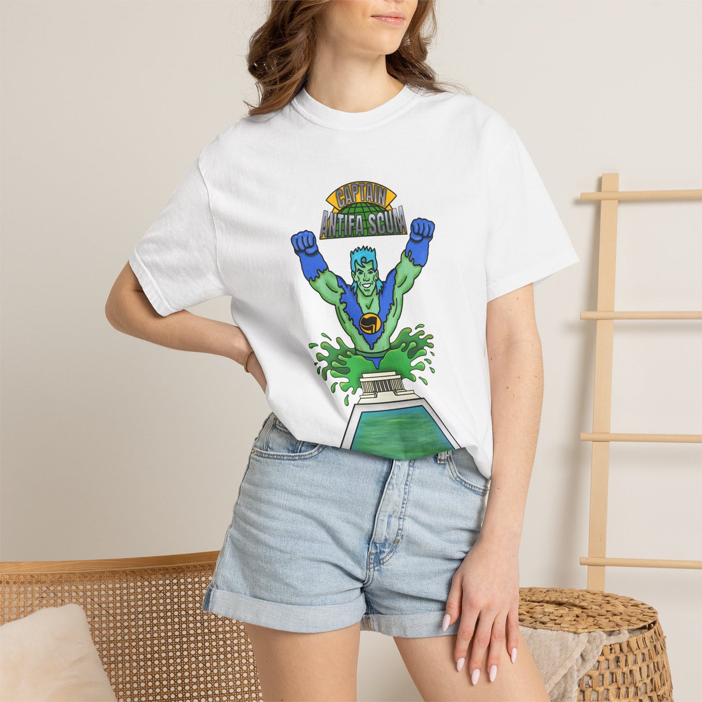 Captain Antifa Scum Reflecting Pool Algae Shirt