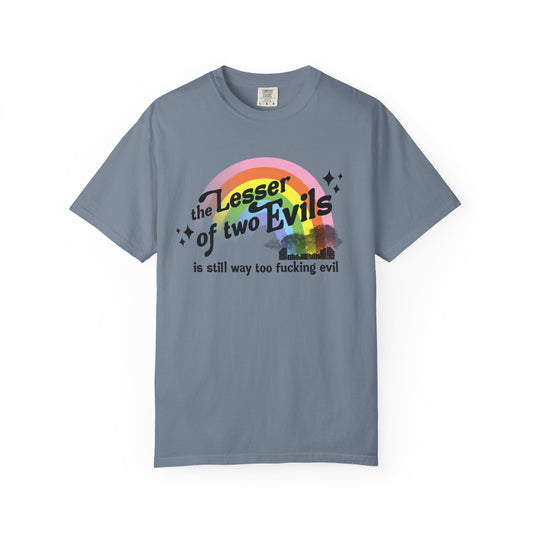 The Lesser of Two Evils is Still Way Too F***ing Evil Rainbow Graphic