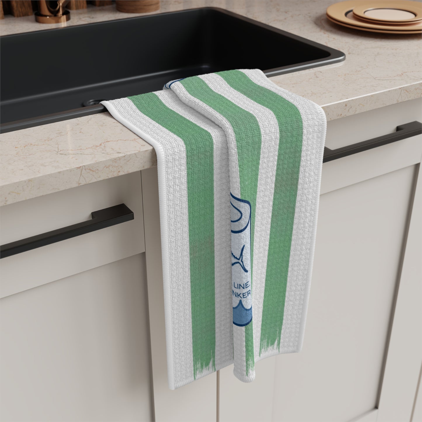 Vintage Tuna Can Stripe Kitchen Towel FDT