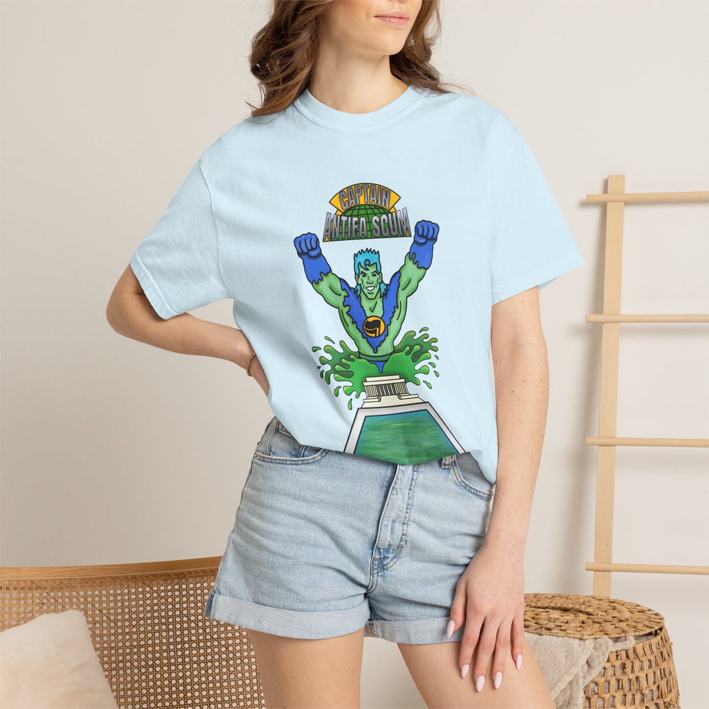 Captain Antifa Scum Reflecting Pool Algae Shirt