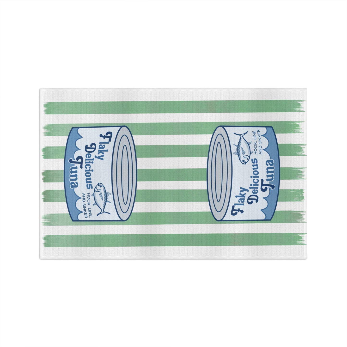 Vintage Tuna Can Stripe Kitchen Towel FDT