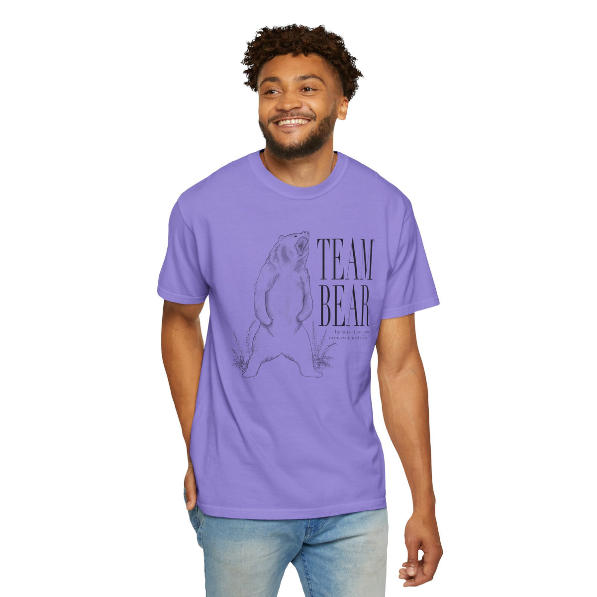 Team Bear Graphic T-Shirt Vintage Sketch Bear Tee because have you even met men