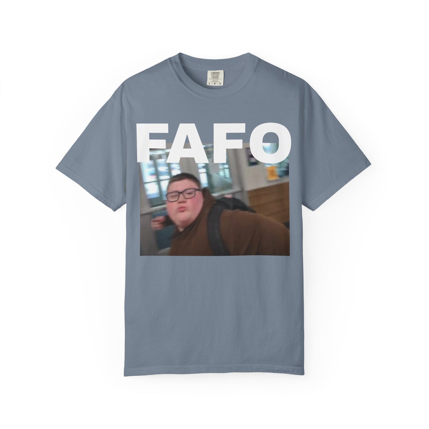 FAFO Okay Kid meme photo T-shirt | FAFO graphic tee