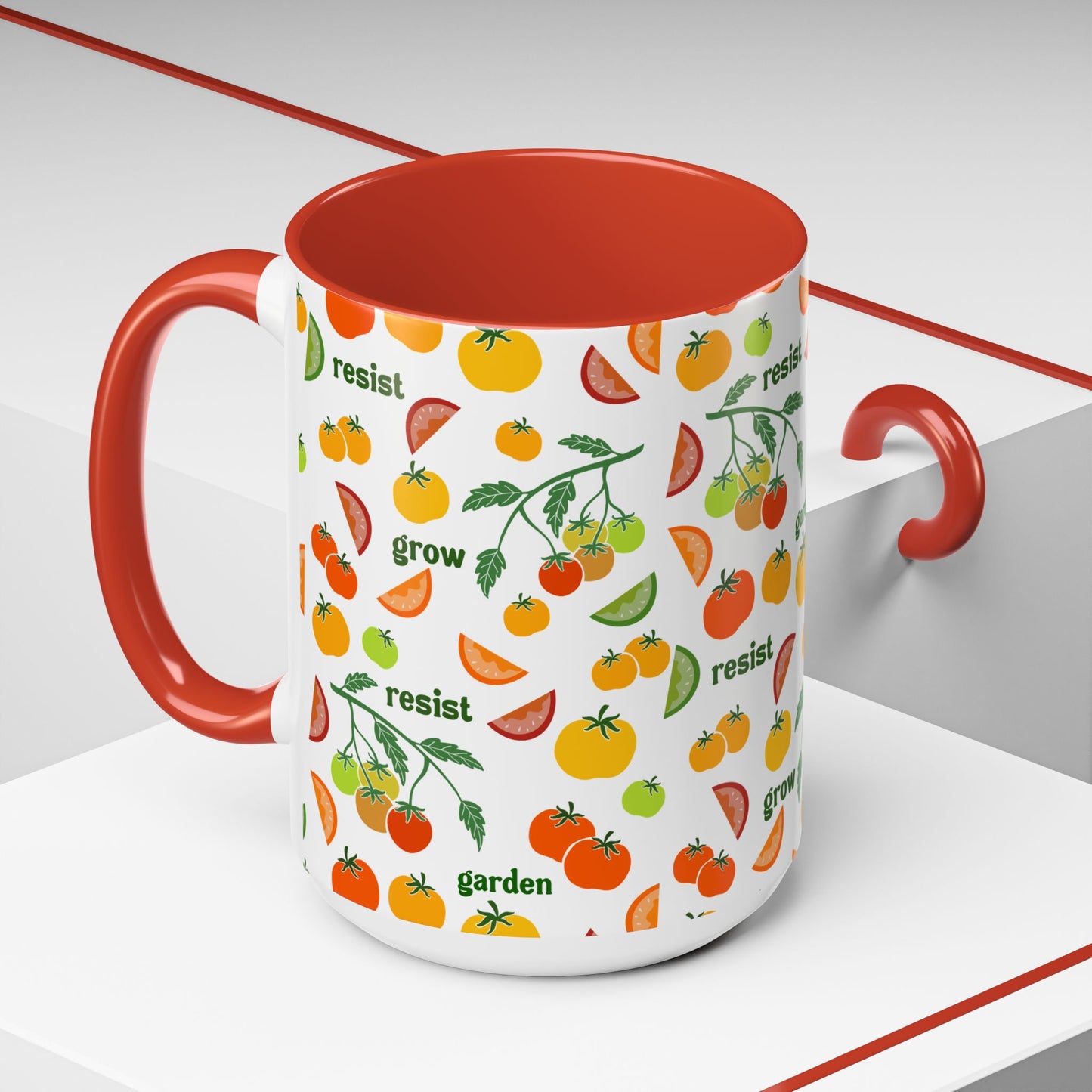 Resist Grow Garden tomatoes coffee mug | Accent Mug 11oz 15oz