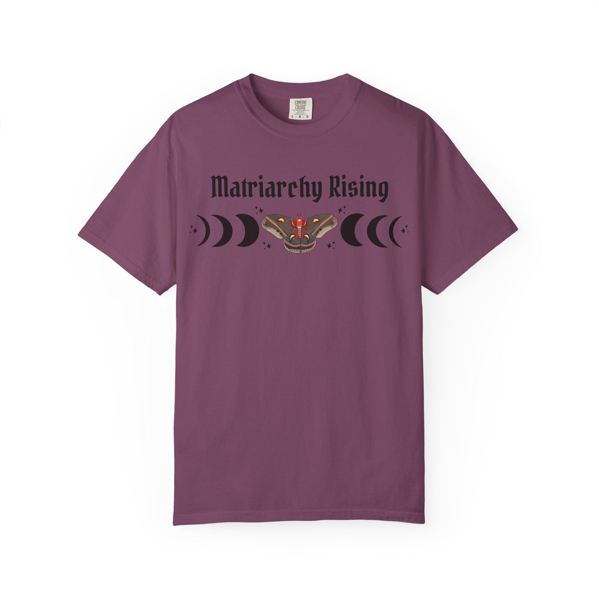 Matriarchy Rising Tee Moon Phases & Moth Feminist Graphic T-Shirt