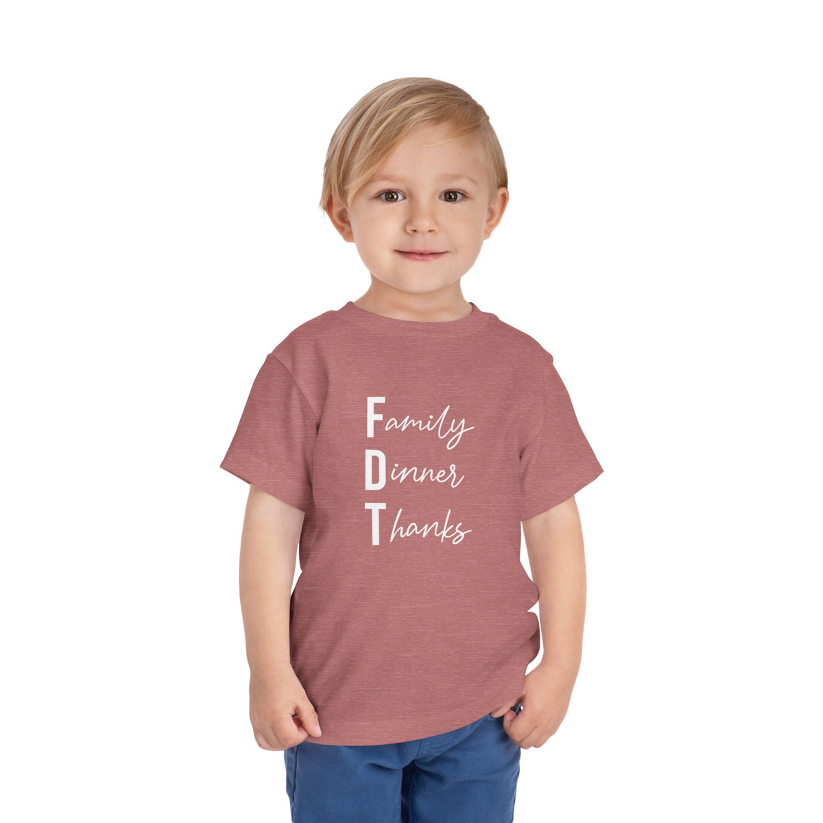 Toddler “Family Dinner Thanks” Thanksgiving T-Shirt FDT baby