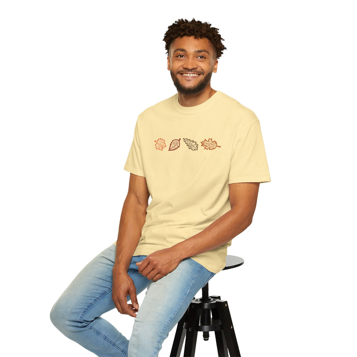 Autumn Leaves T-Shirt FDT Minimal Fall Foliage Graphic Tee