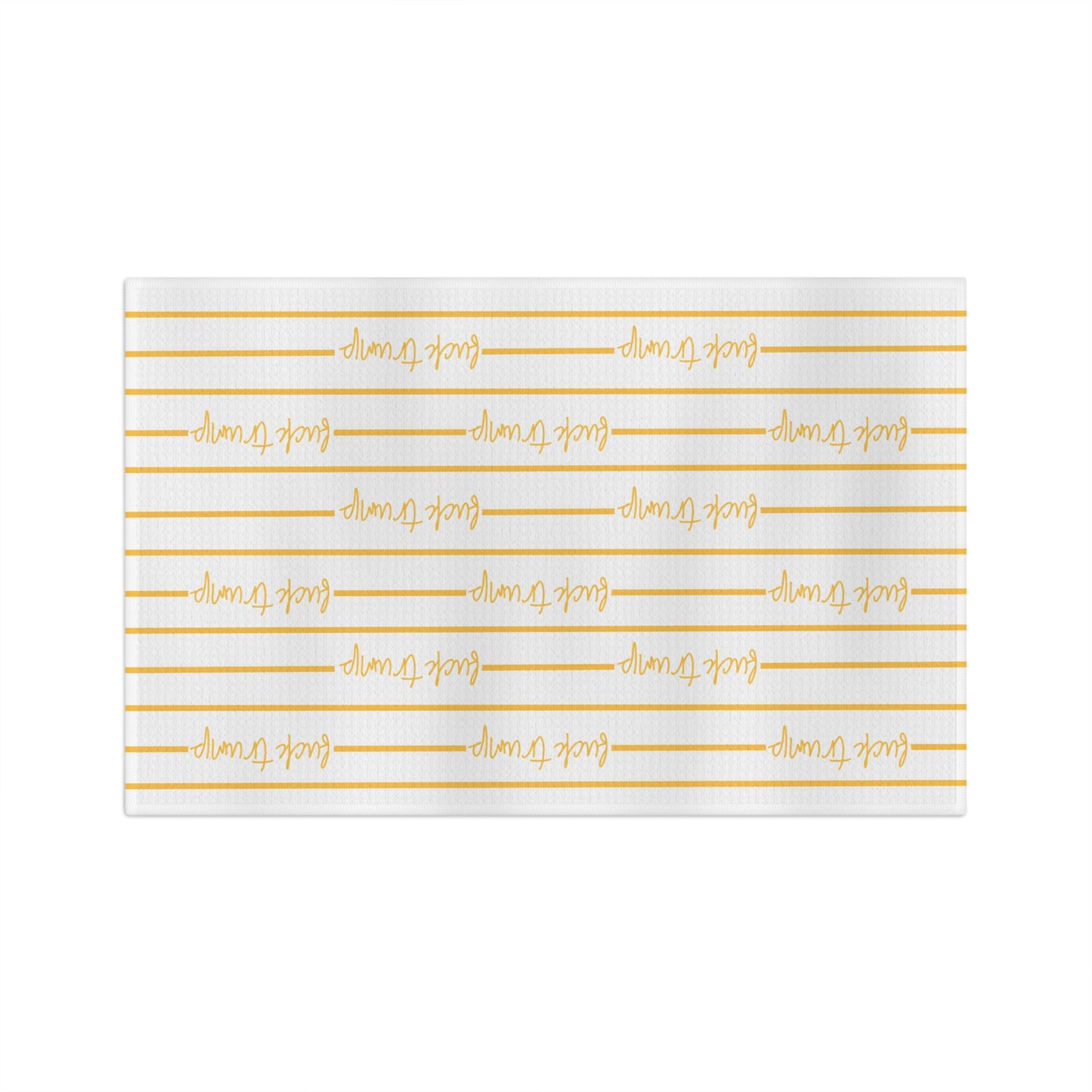 Slightly subtle yellow script stripes tea towel | microfiber kitchen towel