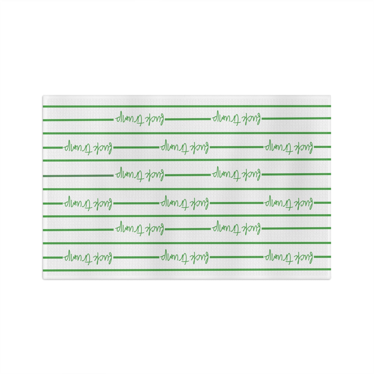 Slightly Subtle Green Stripe Tea Towel | Green Script Striped Kitchen Towel