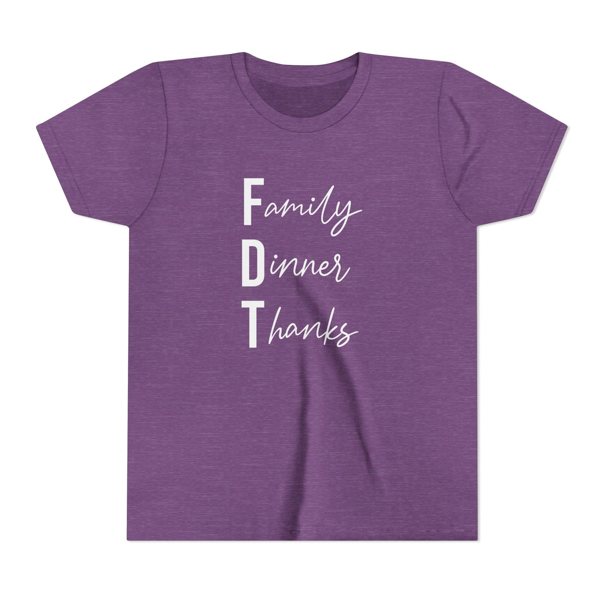 Youth Family Dinner Thanks Thanksgiving Tee FDT kids shirt