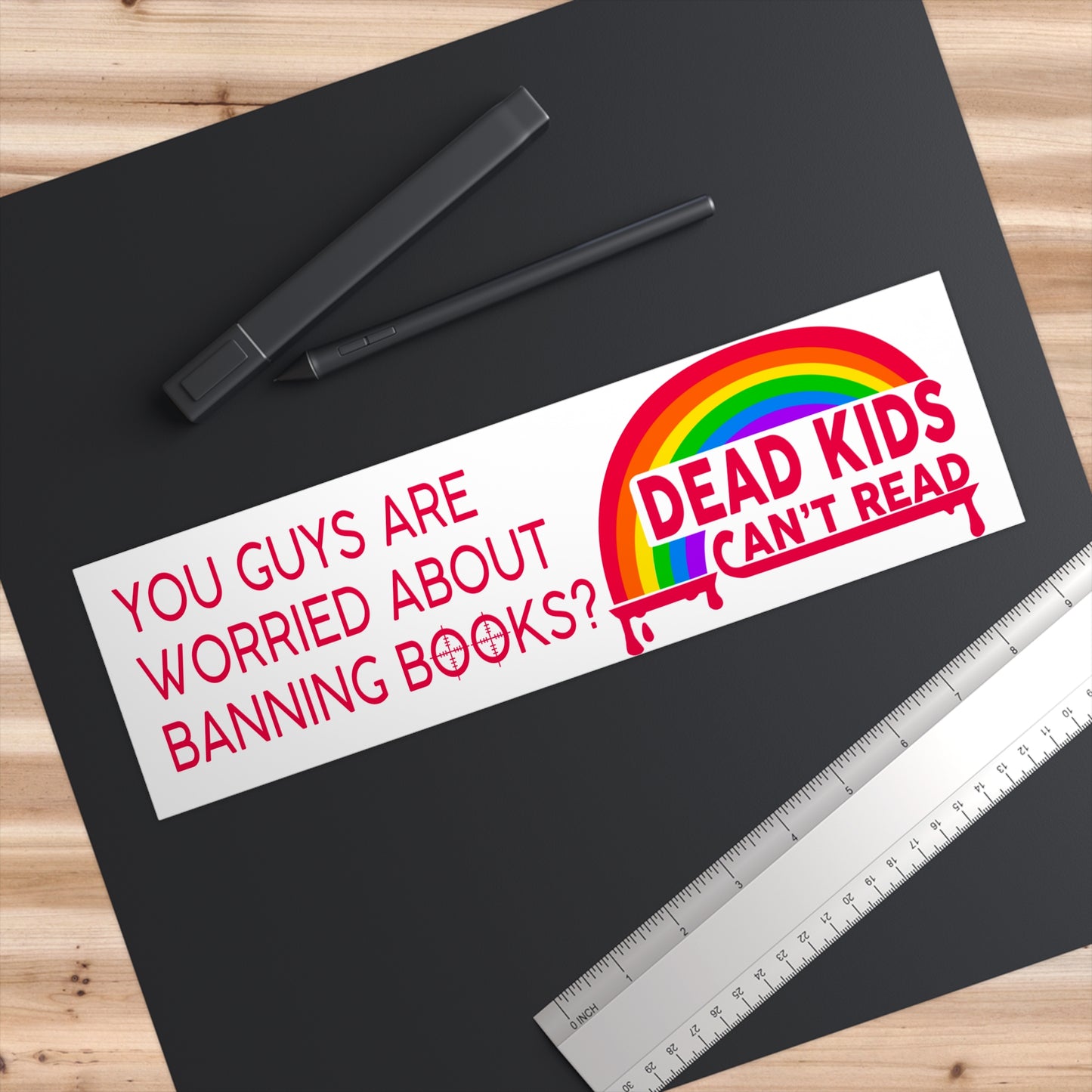 Bleeding Rainbow Bumper Sticker
