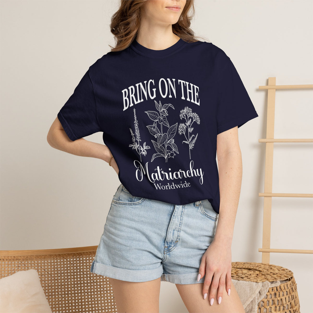 Bring On The Matriarchy T-shirt Feminist Floral Graphic Tee