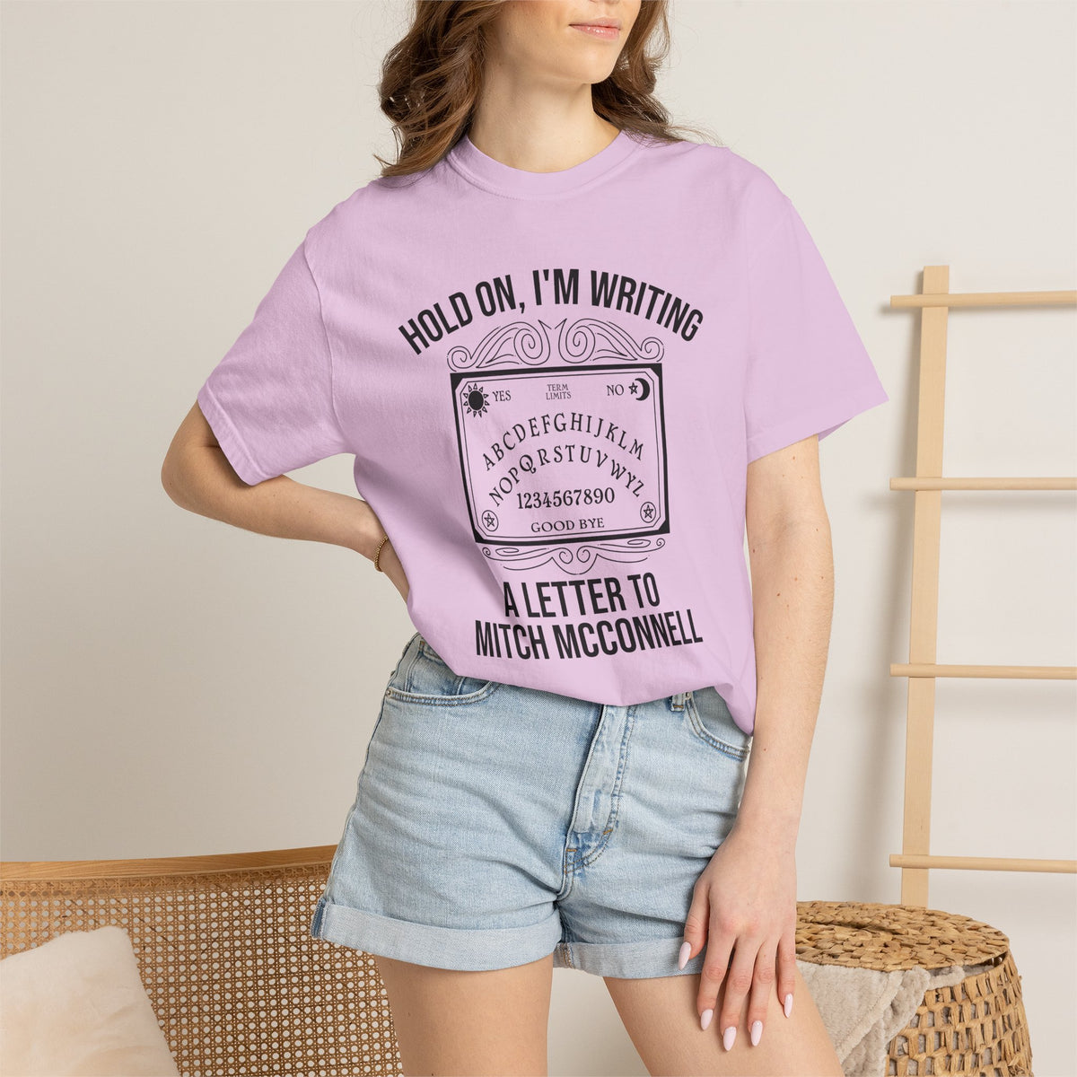 Ouija Board 'Hold On, I'm Writing a Letter to Mitch McConnell' T-Shirt