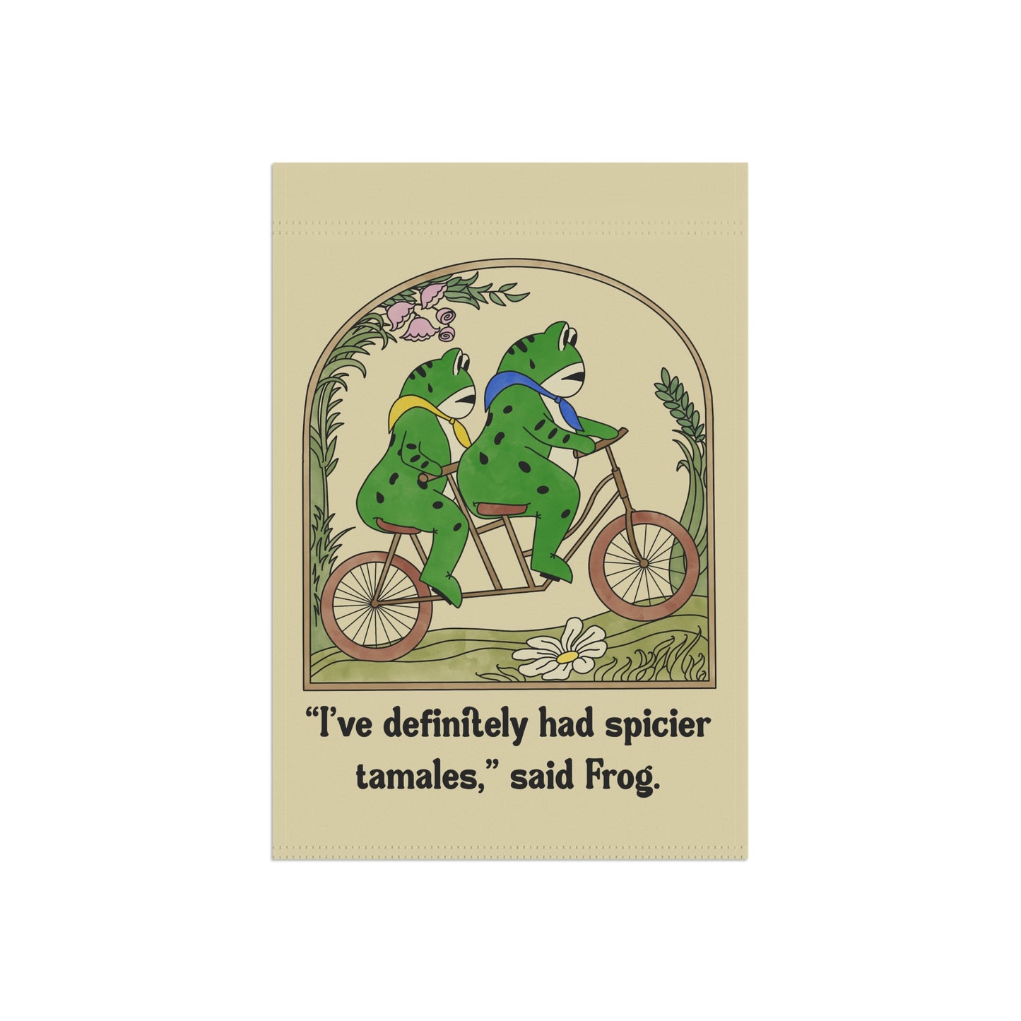 Frog and Frog Whimsical Garden Banner, Portland Frog Decor for Outdoor, Frog Toad Charming Patio Flag, Garden Party, Fun Home & Garden Gift