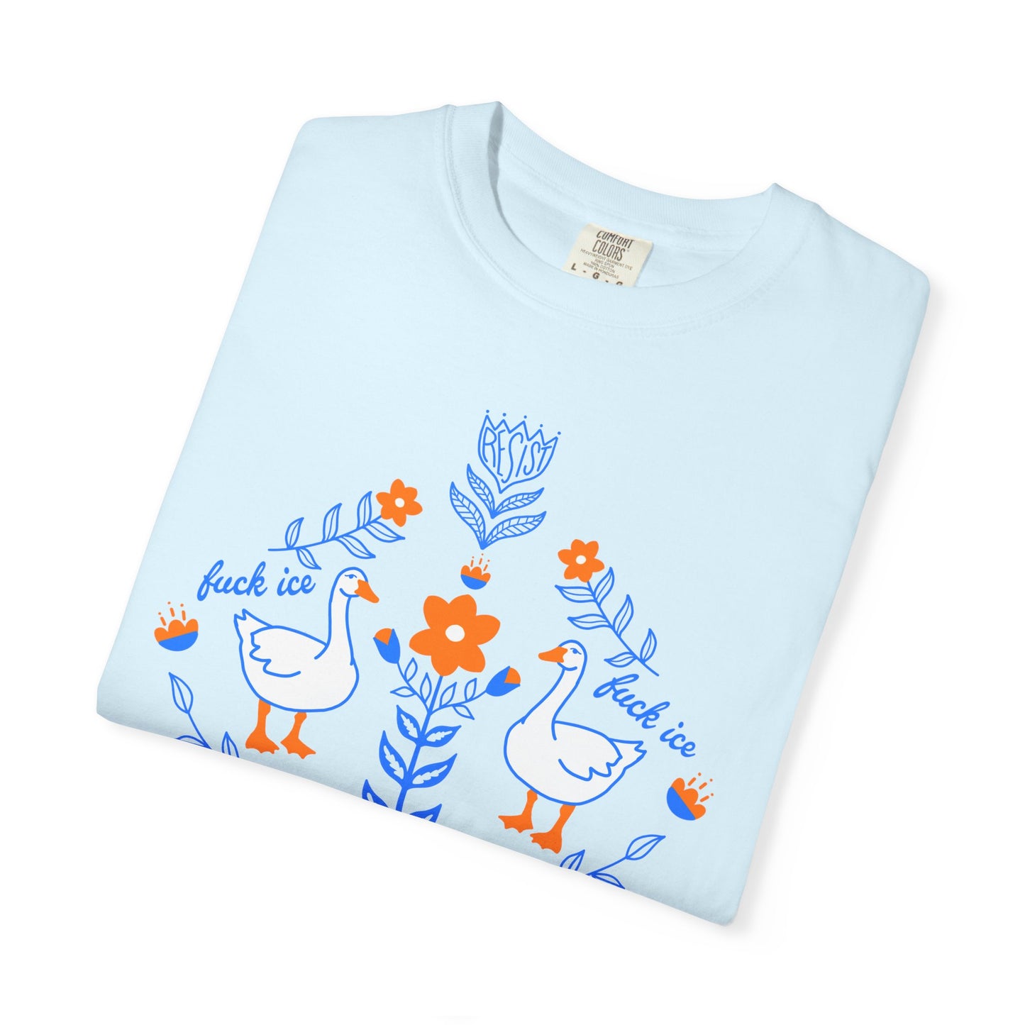 Folksy Silly Goose Tee —  F Ice Resist Floral Graphic T-Shirt