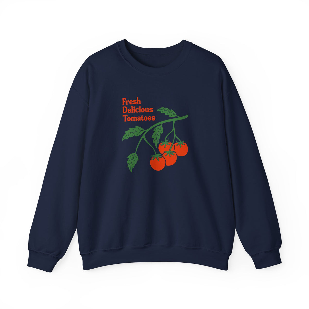 Tomato Crewneck Sweatshirt “Fresh Delicious Tomatoes” Vintage Farm Graphic