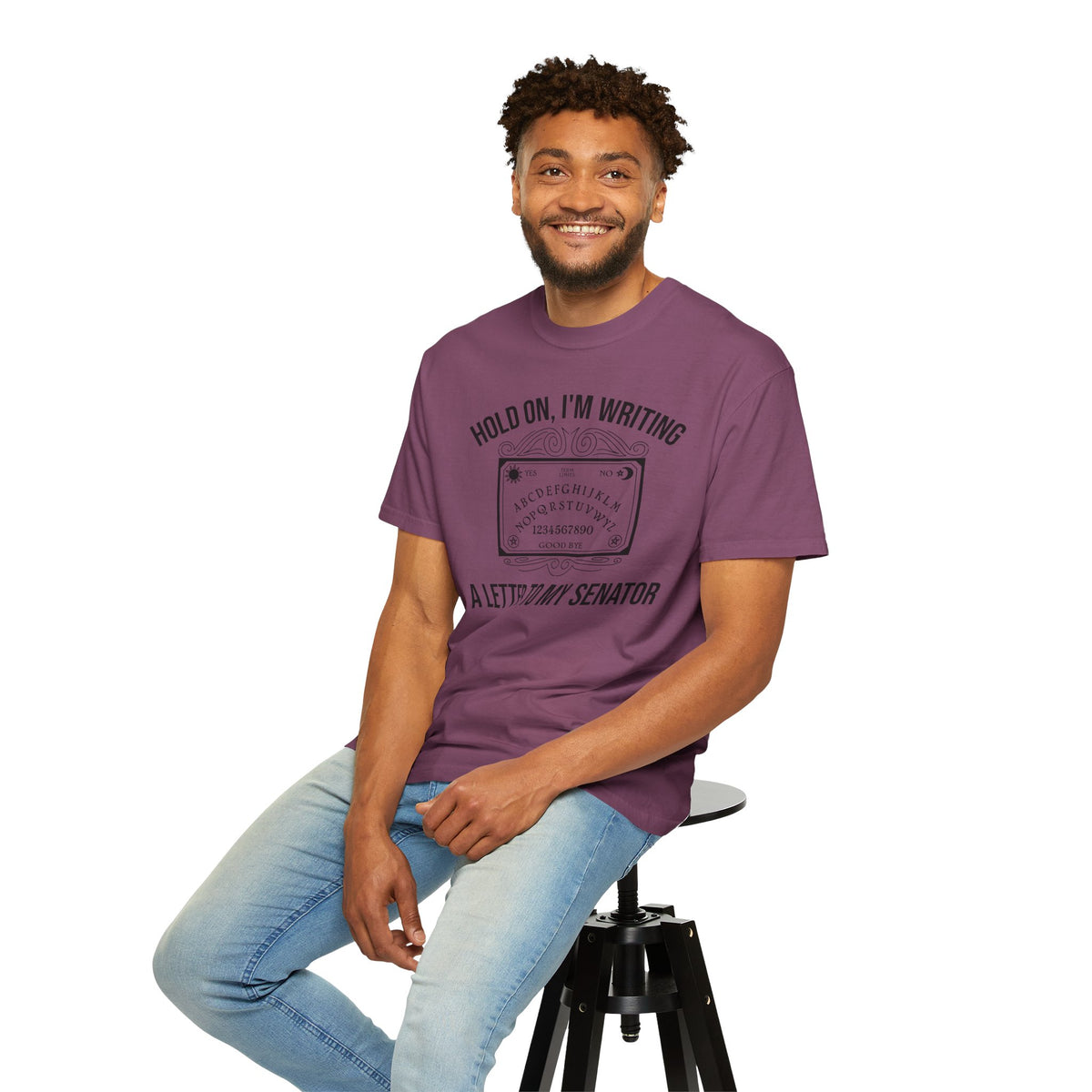 Hold On I'm Writing A Letter To My Senator T-Shirt Ouija Board Political Protest Tee