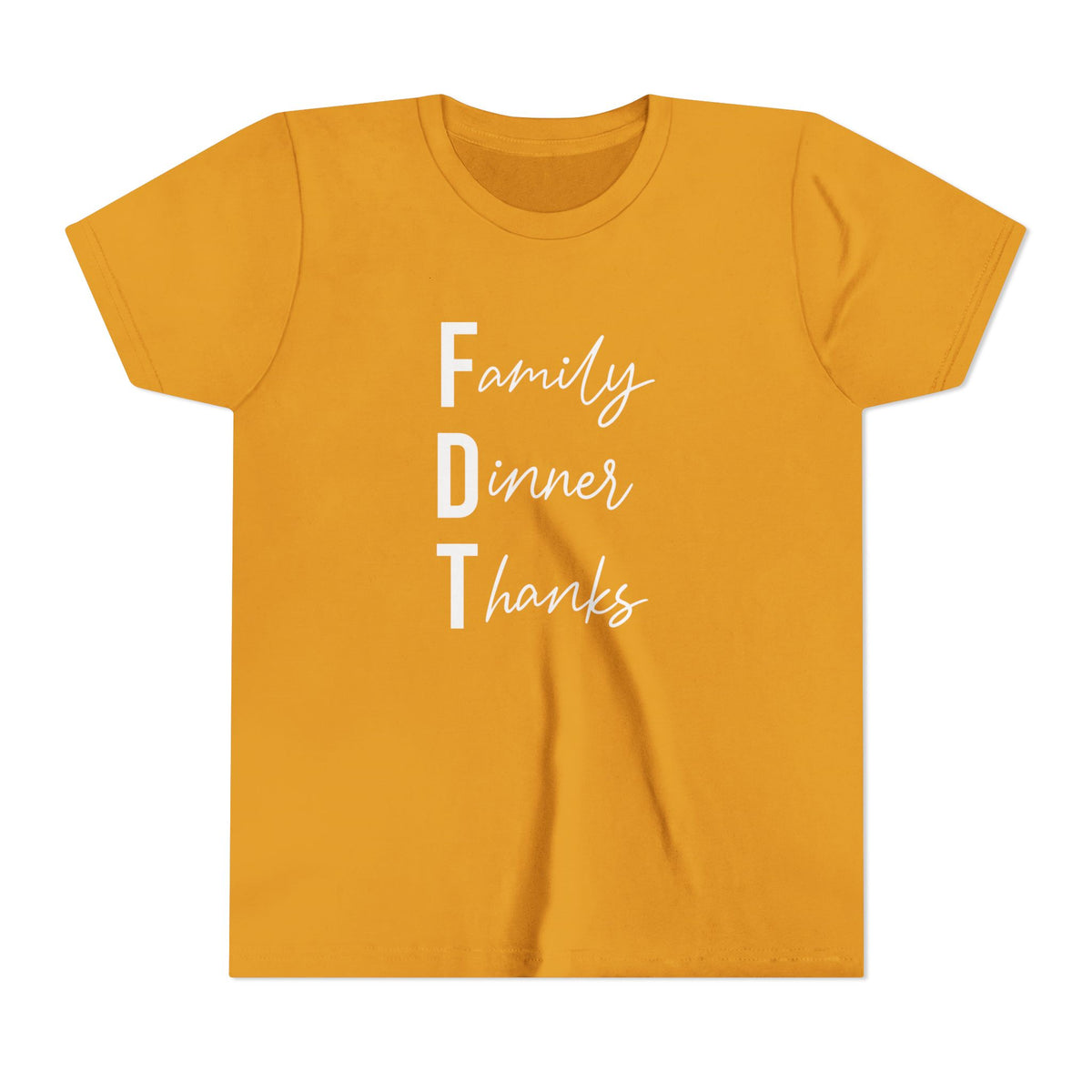 Youth Family Dinner Thanks Thanksgiving Tee FDT kids shirt