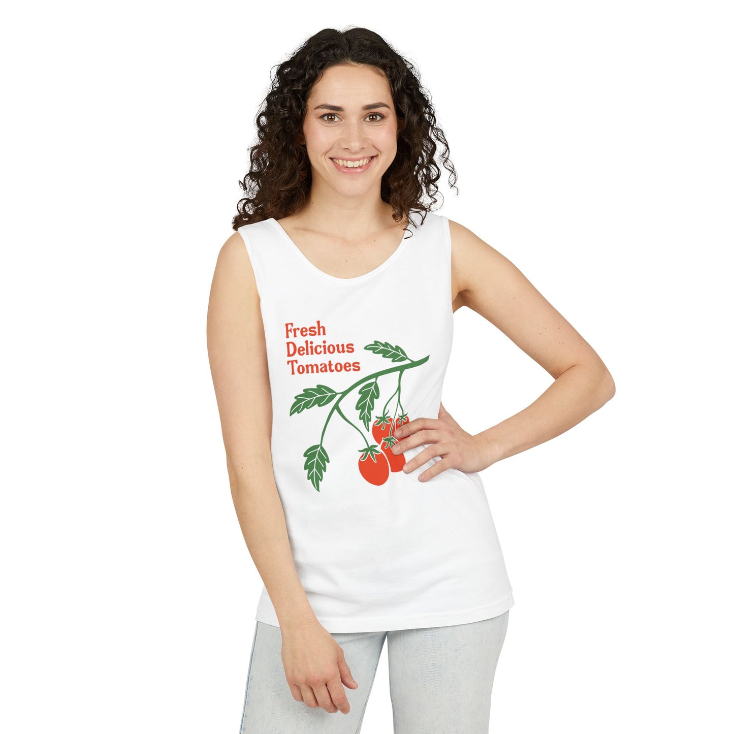Fresh Delicious Tomatoes Tank Top | Cherry Tomato Illustration, Garden Produce Tee