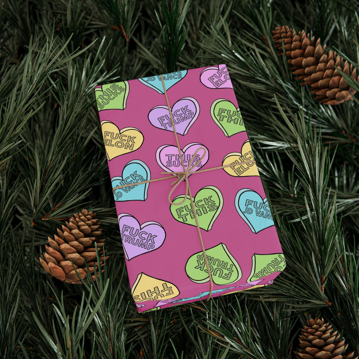 Slightly Subtle Conversation Hearts Wrapping Papers FDT