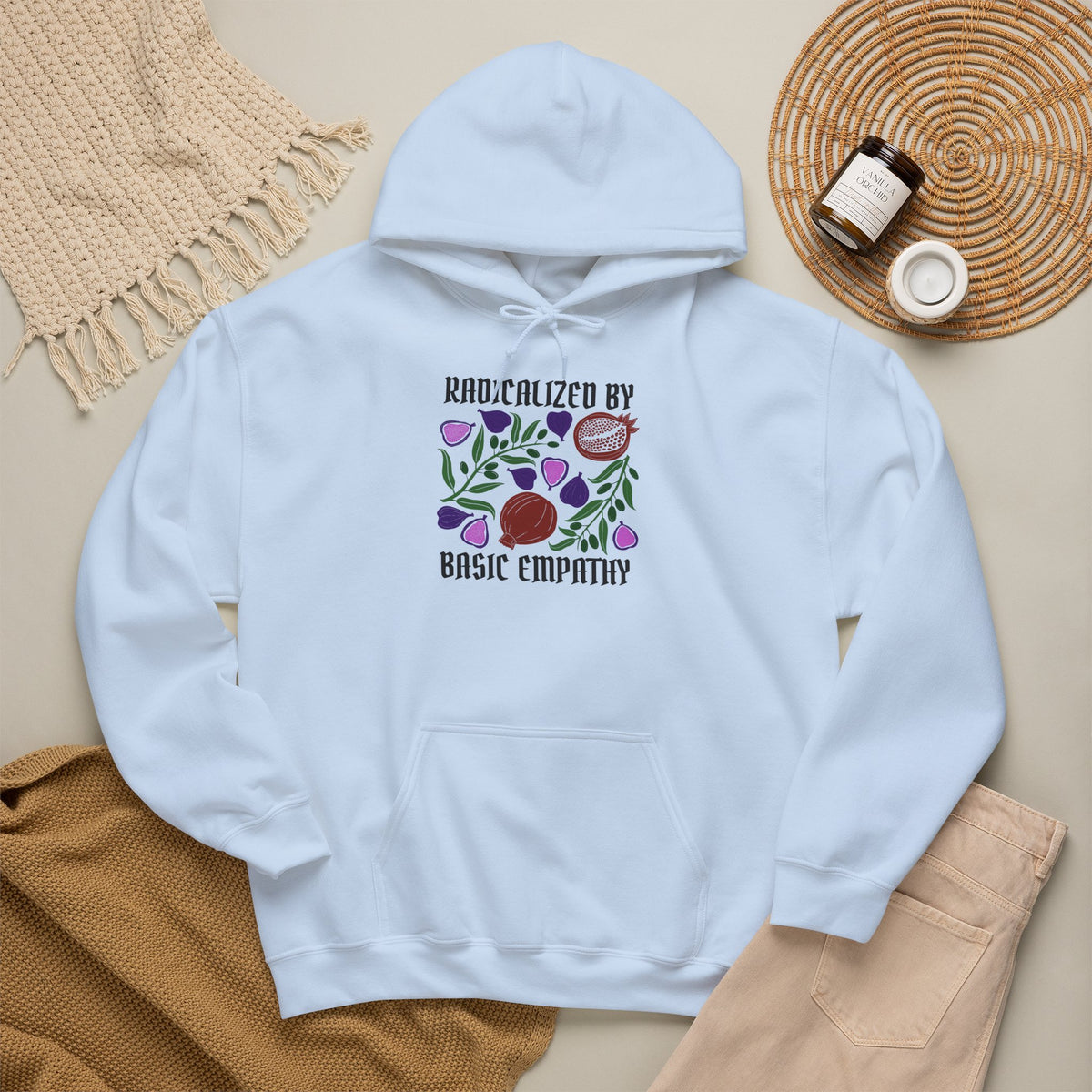 Radicalized by Basic Empathy Floral Hoodie