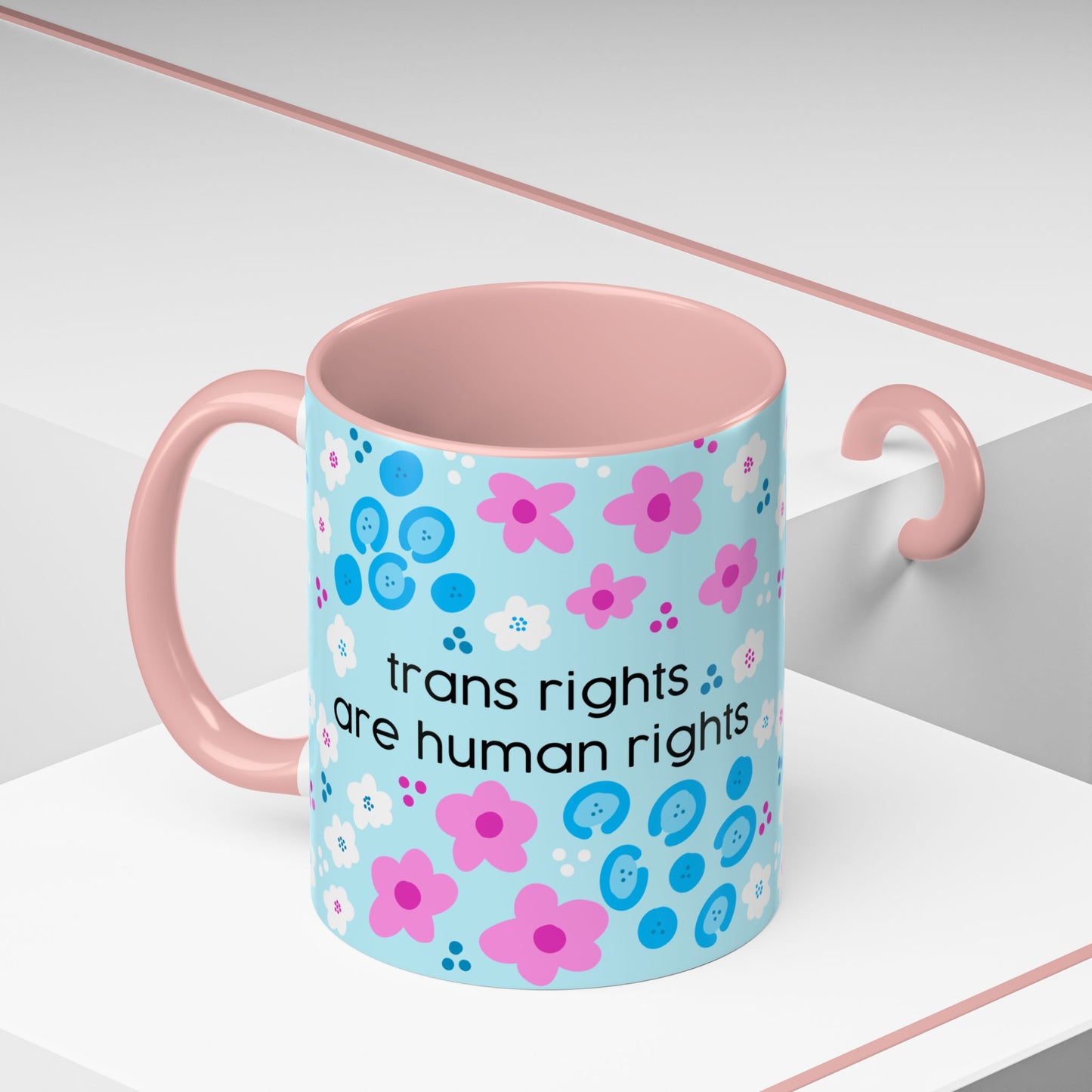 Trans Rights Are Human Rights Coffee Mug | Accent 11oz or 15oz