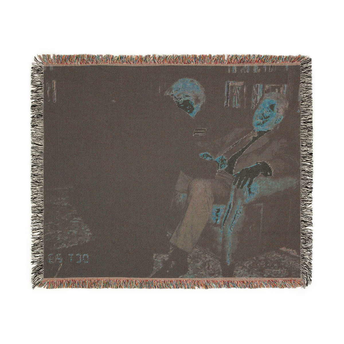 Big Beautiful Blanket Vintage Fireside Conversation Woven Blanket | Cozy Throw, Trump and Bubba Library Scene