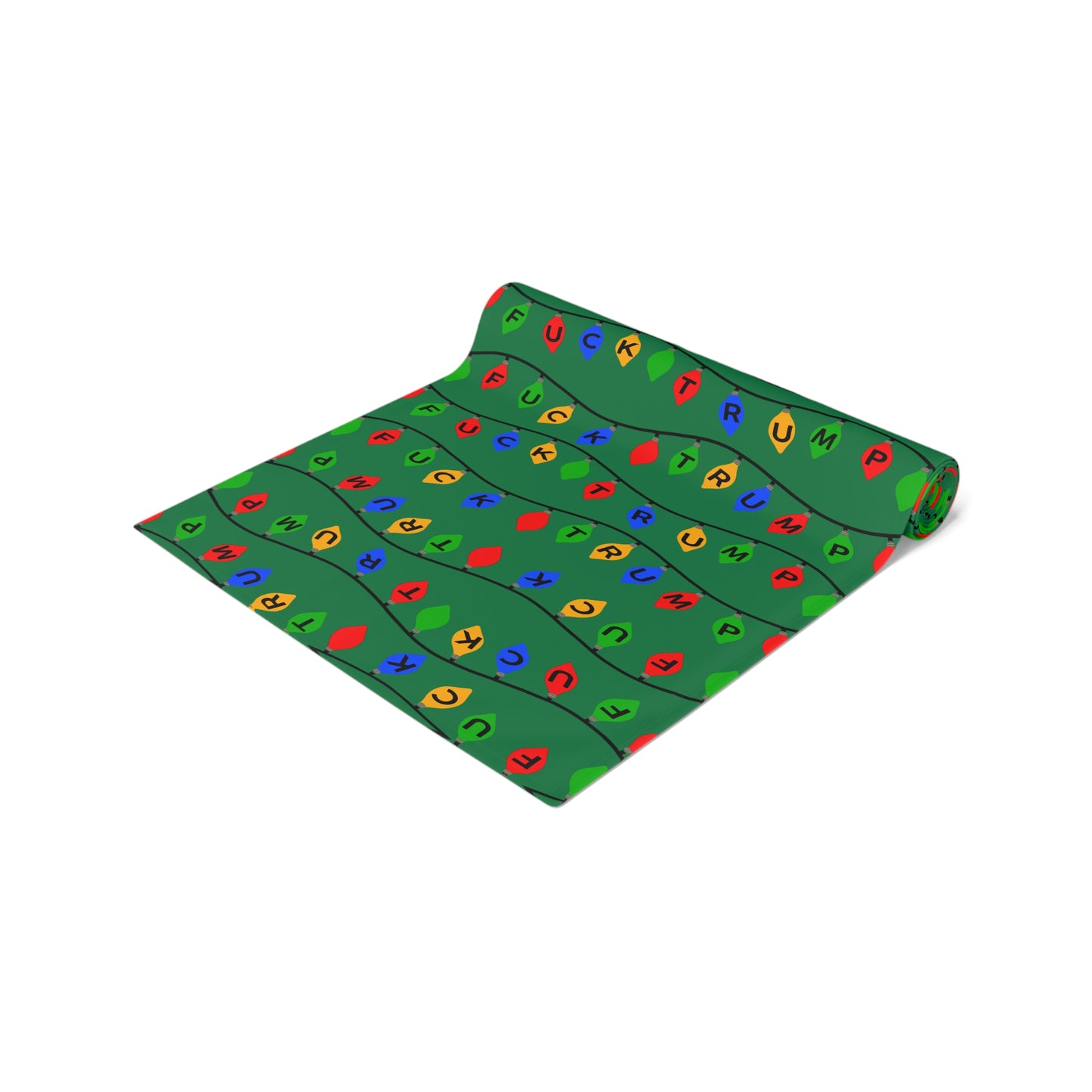 Slightly Subtle Holiday Lights Festive Table Runner