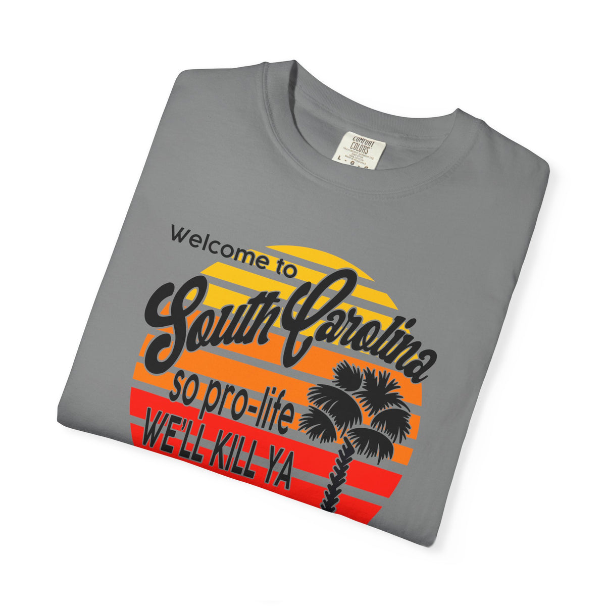South Carolina Political Dark Humor Abortion Sunset T-Shirt Welcome to South Carolina Graphic Tee