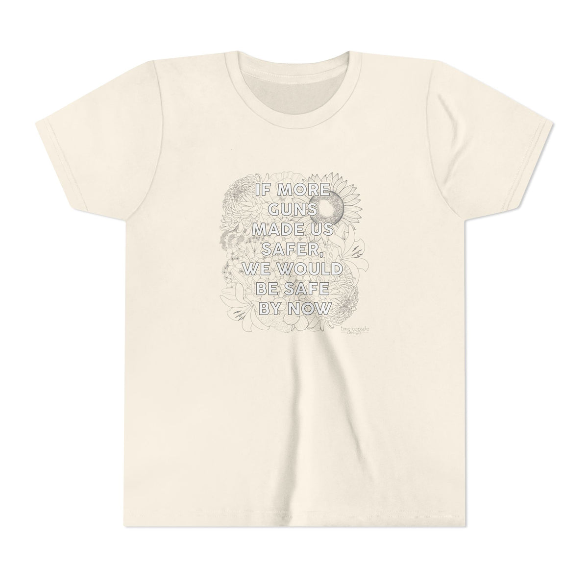 Youth Gun Safety Floral Tee Shirt