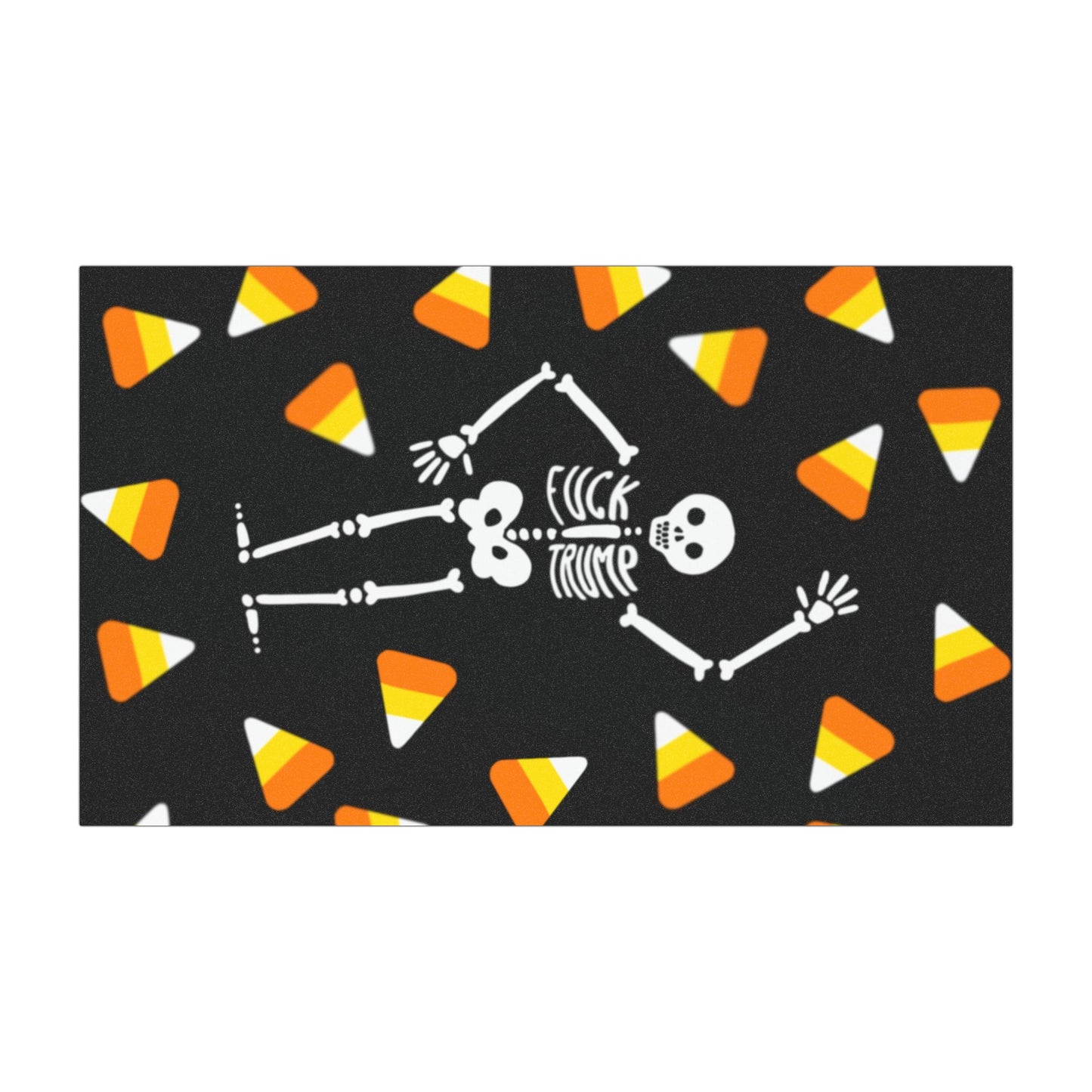Halloween Candy Corn & Skeleton Car Magnet FDT Spooky Seasonal Vehicle Décor