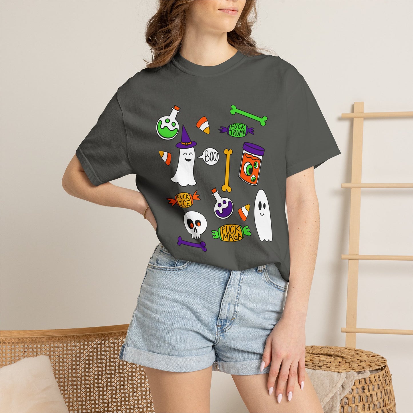 Halloween Candy Ghosts T-Shirt — Cute Spooky Trick-or-Treat Graphic Tee