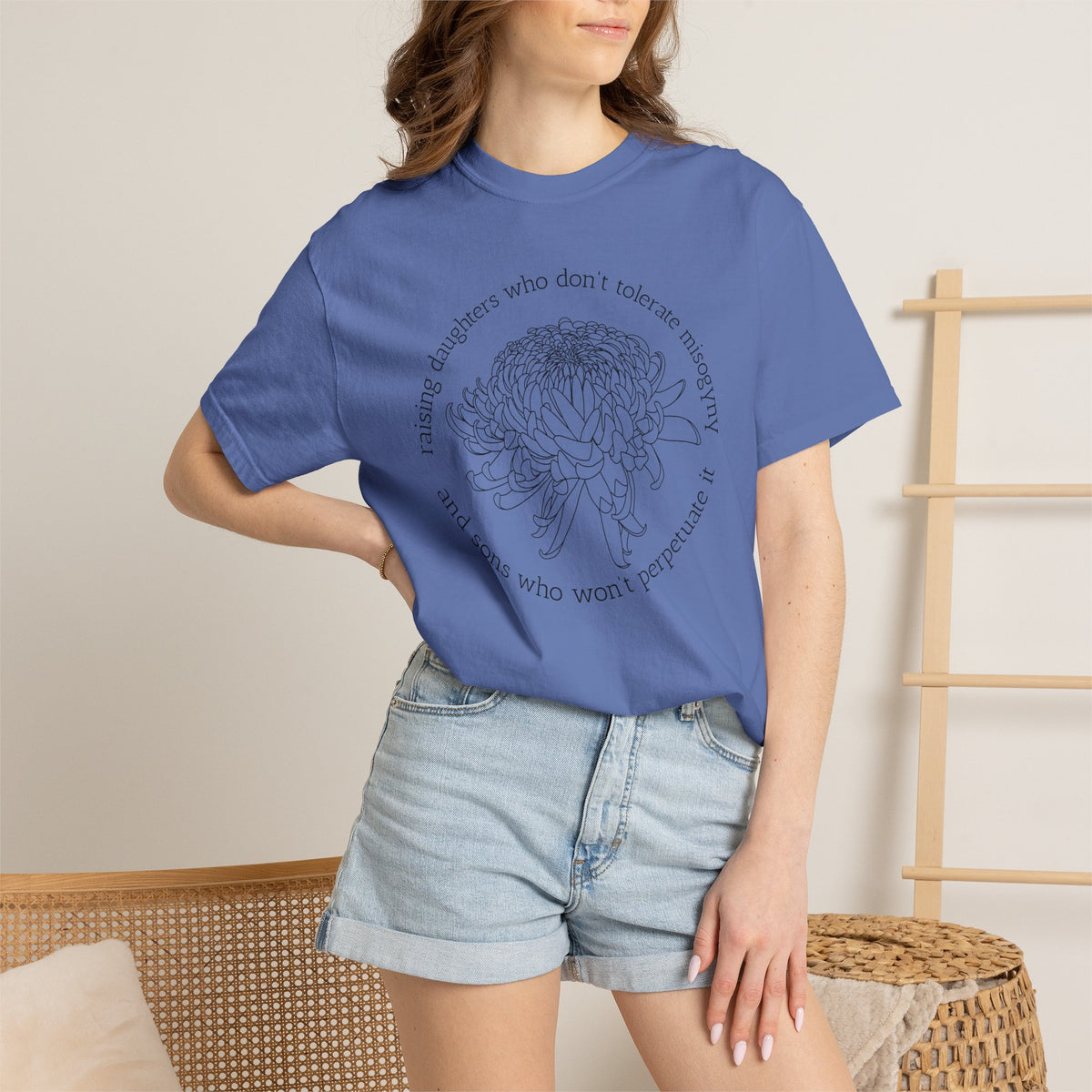 Floral Raising Daughters and Sons T-Shirt Botanical Line Art
