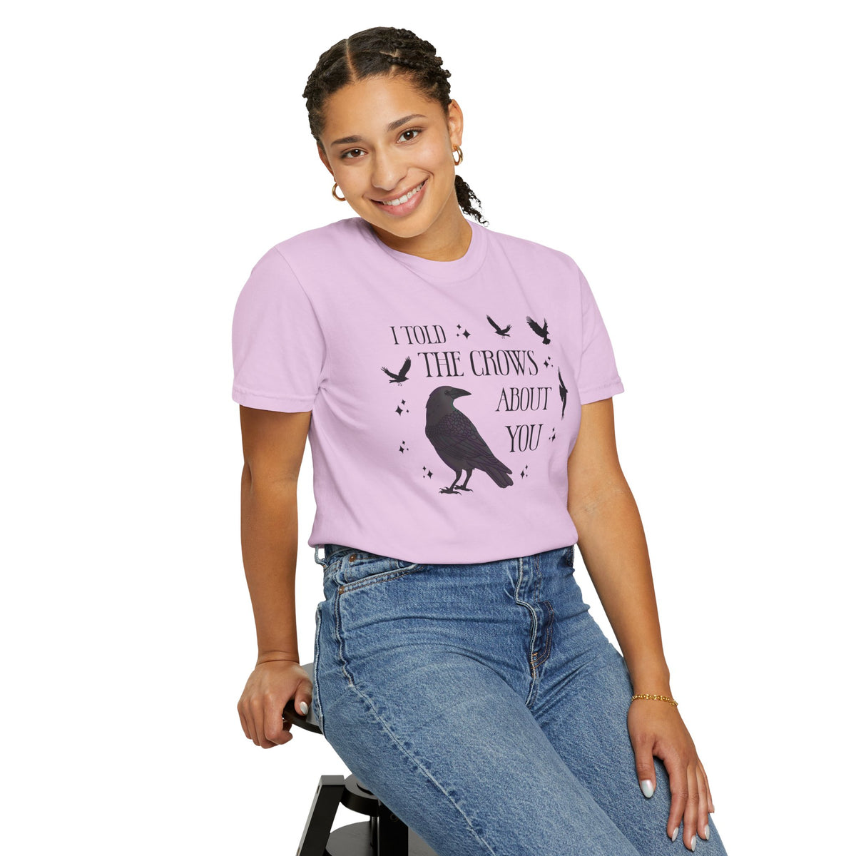 I Told The Crows About You Witchy Crow Raven Graphic Tee