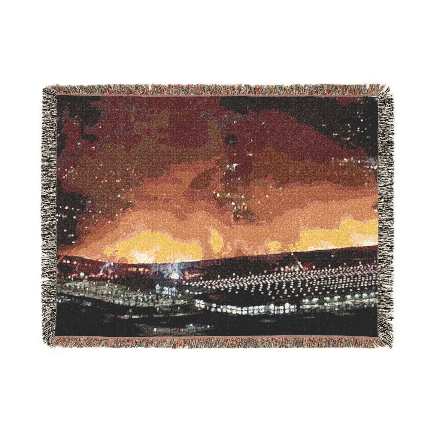 Warehouse Fire Woven Blanket | Bonfire Throw