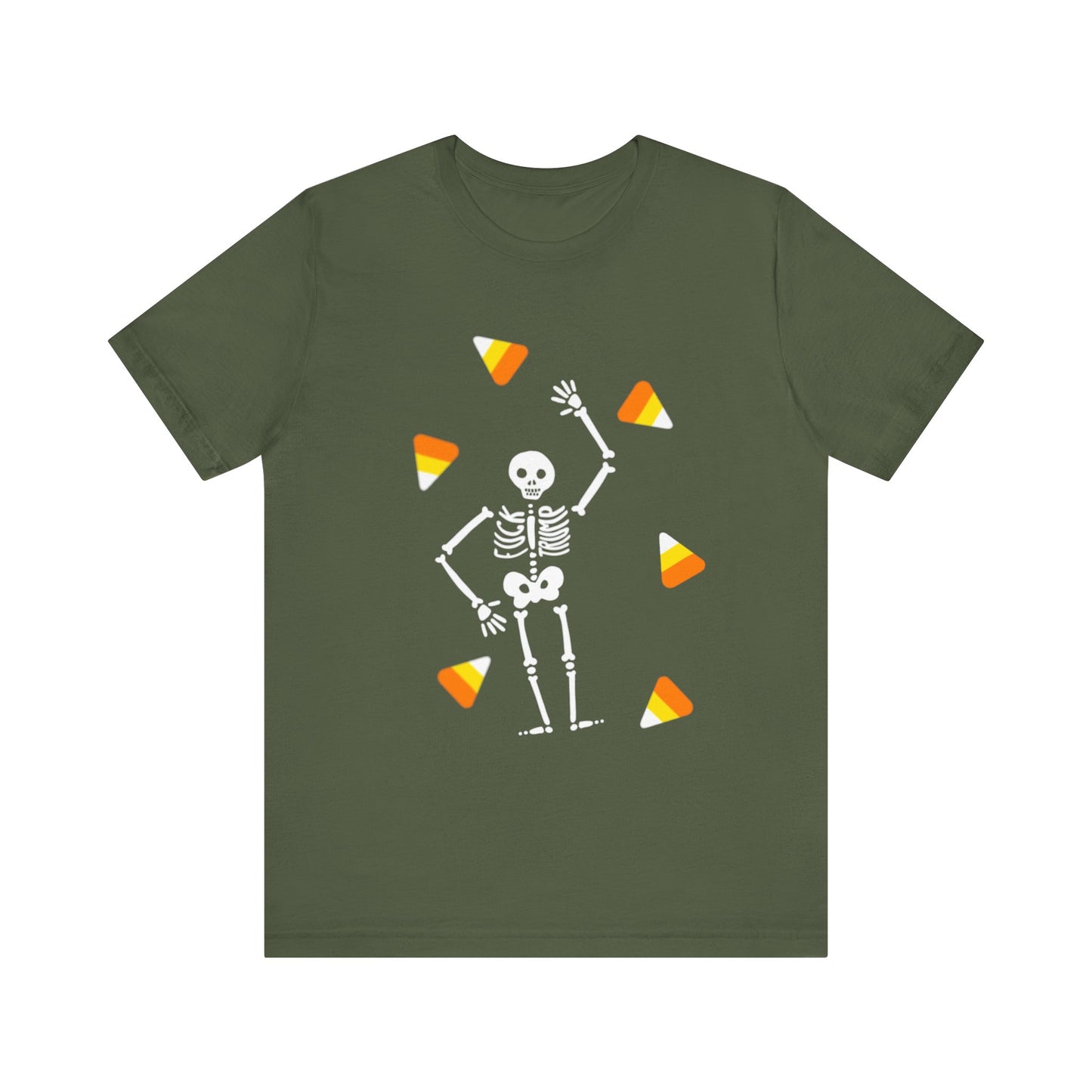 Slightly Subtle Halloween Skeleton Candy Tee, Trump Unisex Short Sleeve Shirt, Spooky Season T-Shirt, Halloween Costume Top, Fun Graphic Tee for Parties