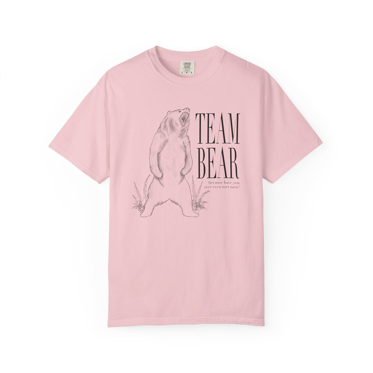 Team Bear Graphic T-Shirt Vintage Sketch Bear Tee because have you even met men