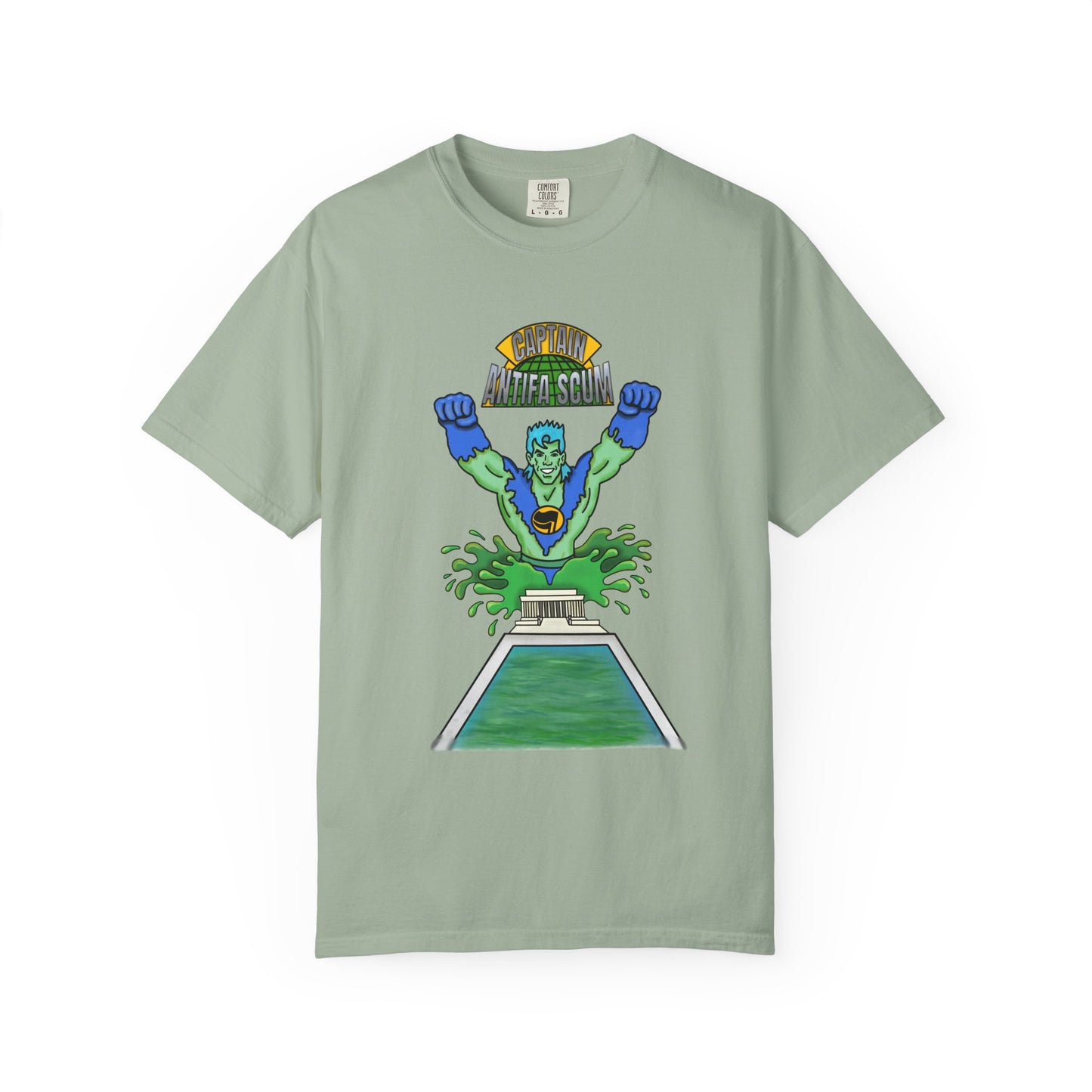 Captain Antifa Scum Reflecting Pool Algae Shirt