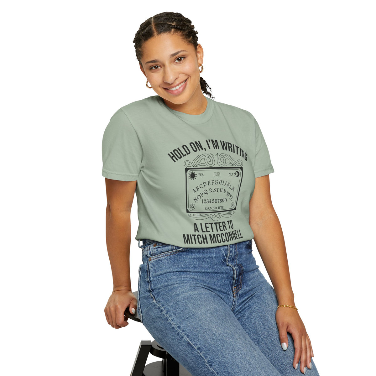 Ouija Board 'Hold On, I'm Writing a Letter to Mitch McConnell' T-Shirt