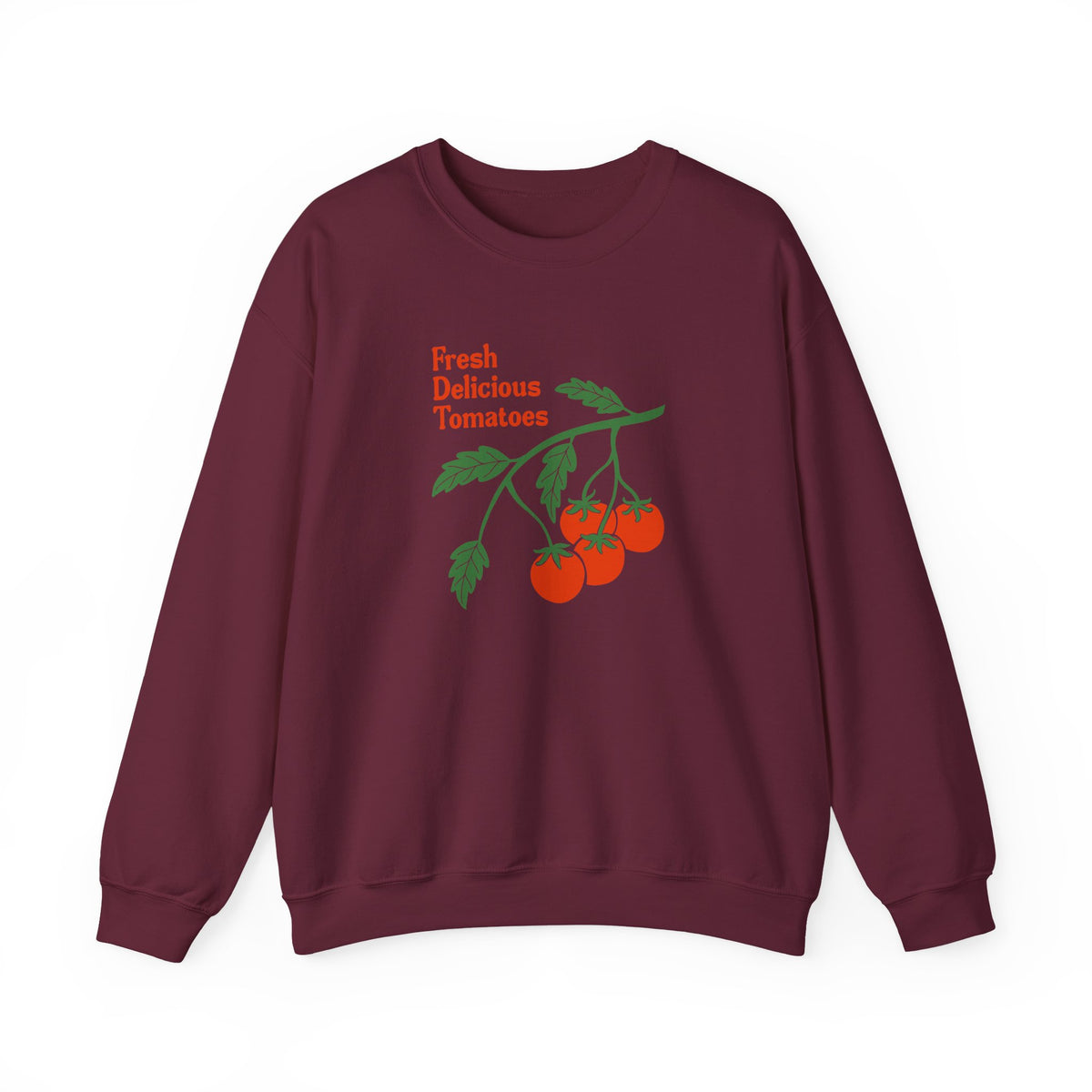 Tomato Crewneck Sweatshirt “Fresh Delicious Tomatoes” Vintage Farm Graphic