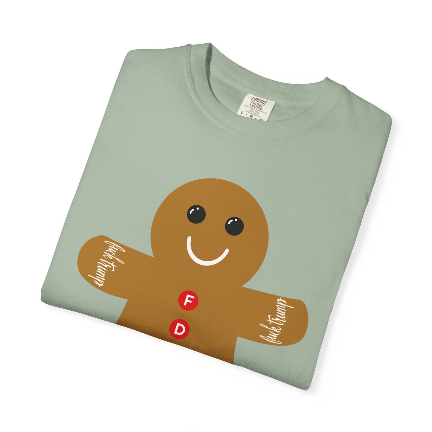 Slightly Subtle Gingerbread Man T-Shirt - FDT Comfort Colors Festive Holiday Tee for Christmas, Winter Celebration, Family Gathering Gift