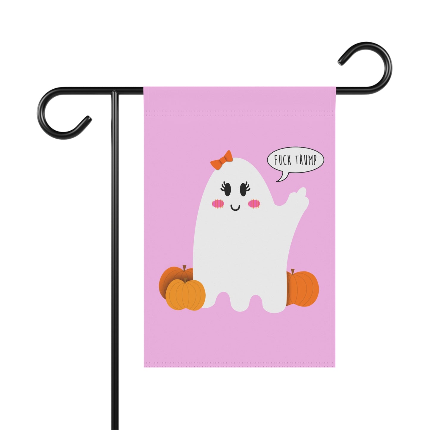 Slightly Subtle Ghost Garden Banner, Cute Sweet Halloween Decor, Outdoor Flag Pink Ghost Yard Sign, Fall Cutie Home Decoration, Seasonal Art