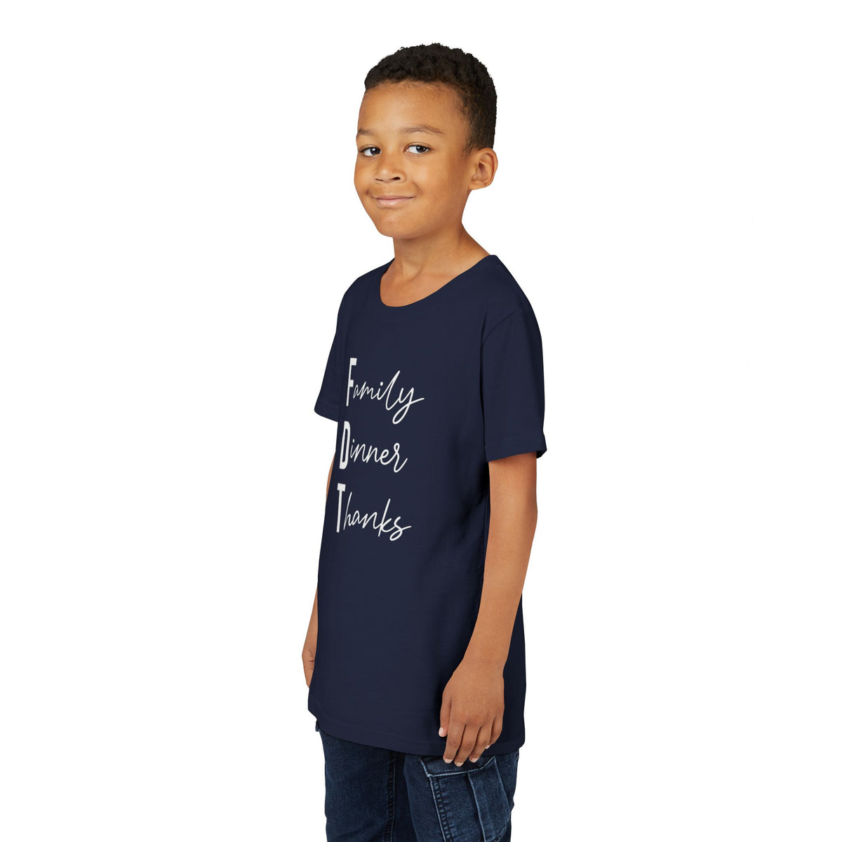 Youth Family Dinner Thanks Thanksgiving Tee FDT kids shirt