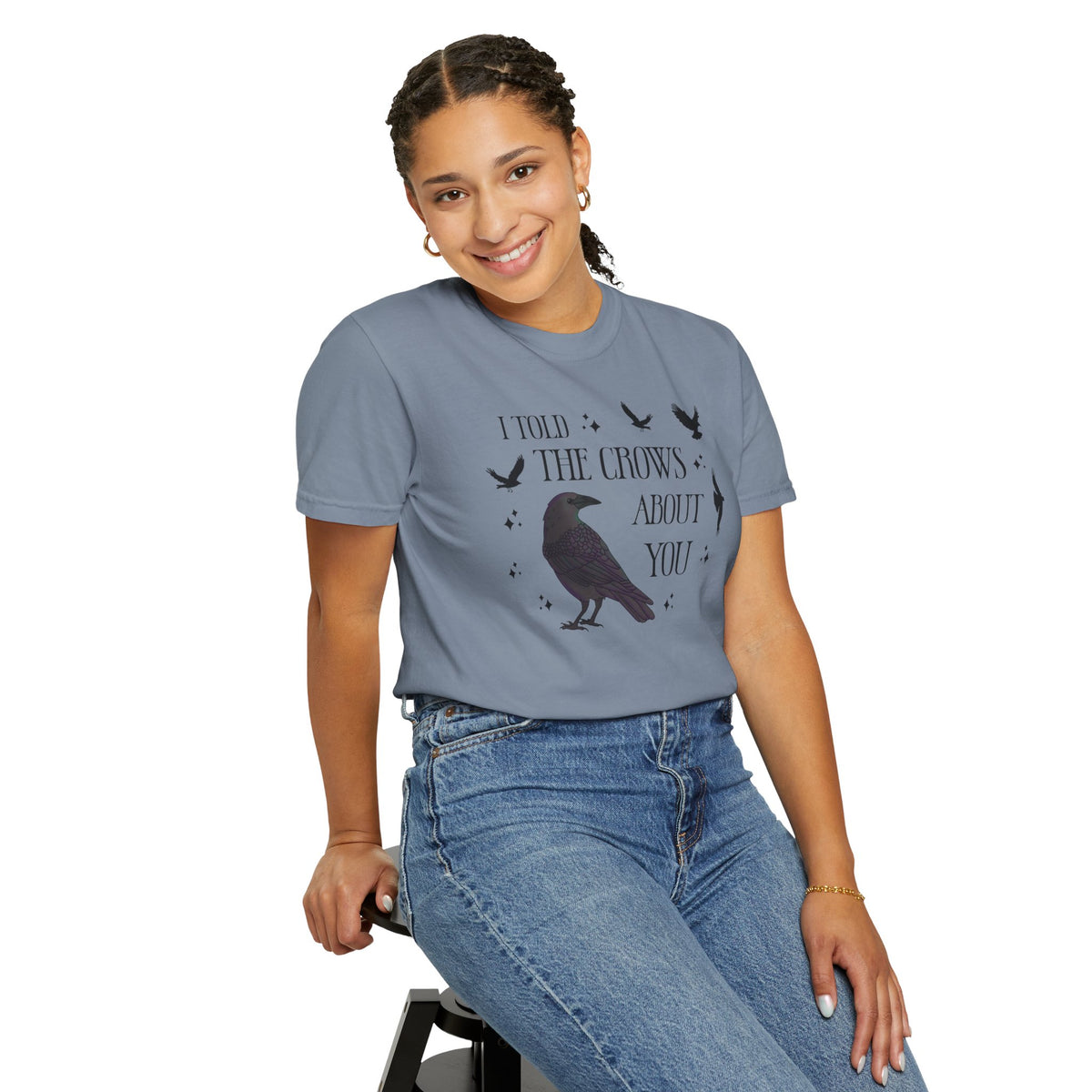 I Told The Crows About You Witchy Crow Raven Graphic Tee