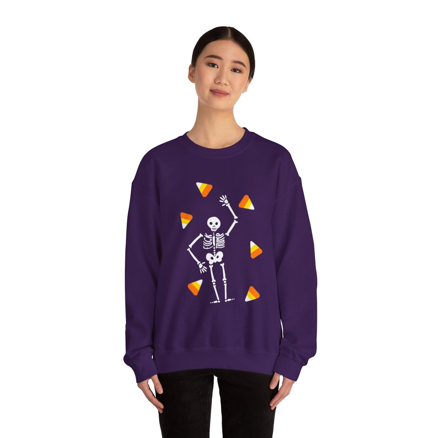 Slightly Subtle Halloween Skeleton Crewneck Sweatshirt, Trump Unisex Fall Apparel, Spooky Cozy Halloween Gift, Casual Sweatshirt Outfit