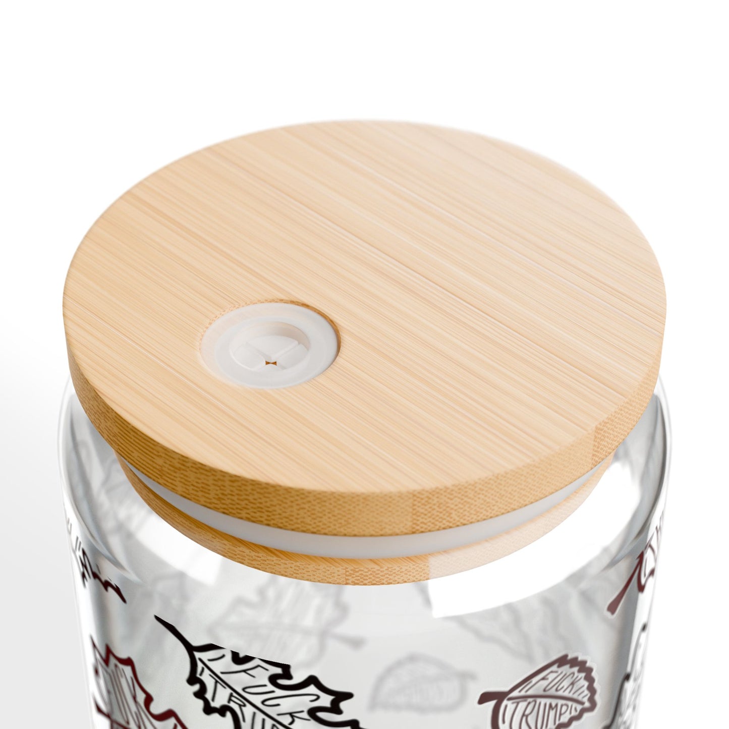 Slightly Subtle Autumn Leaf Pattern Sipper Glass